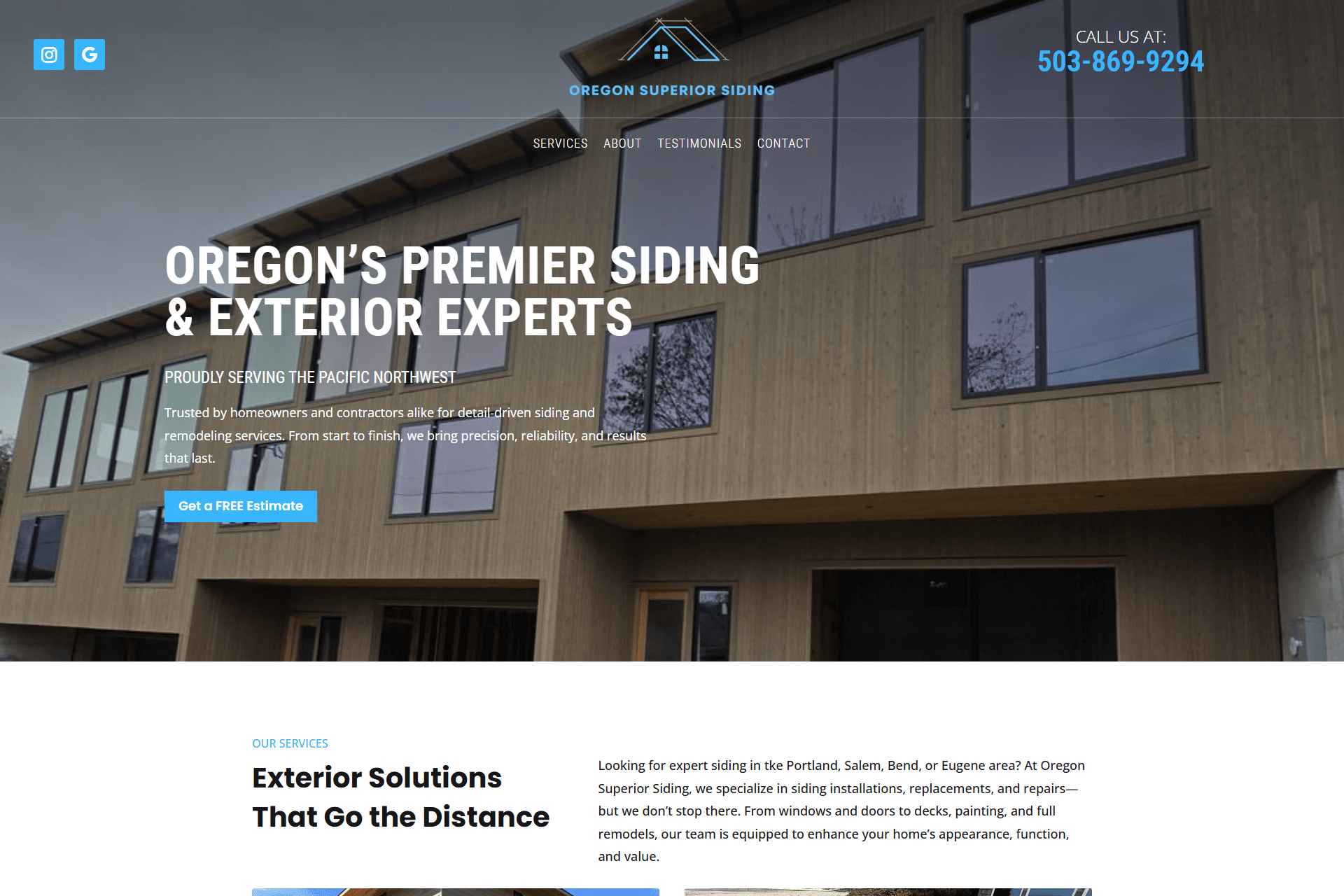 Oregon Superior Siding Website